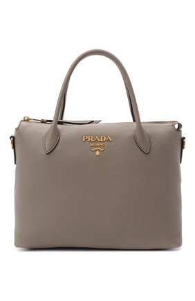 Женская сумка PRADA серого цвета по цене 130000 руб., арт. 1BA157-2BBE-F0572-NOX | Фото 1 Женская сумка PRADA серого цвета, арт. 1BA157-2BBE-F0572-NOX | Фото 1