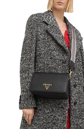 Женская сумка PRADA черного цвета по цене 135000 руб., арт. 1BD159-2BBE-F0002-NOM | Фото 2 Женская сумка PRADA черного цвета, арт. 1BD159-2BBE-F0002-NOM | Фото 2