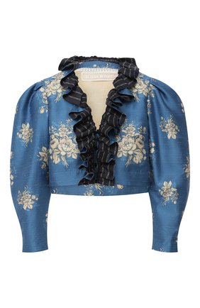 Женский жакет ULYANA SERGEENKO голубого цвета по цене 175000 руб., арт. GCC003SS20P (0787т20) | Фото 1 Женский жакет ULYANA SERGEENKO голубого цвета, арт. GCC003SS20P (0787т20) | Фото 1