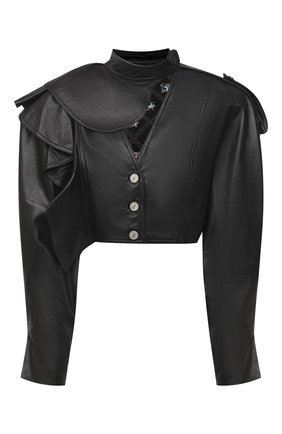 Женская кожаная куртка ULYANA SERGEENKO черного цвета по цене 265000 руб., арт. GBT001SS20P (0840т20) | Фото 1 Женская кожаная куртка ULYANA SERGEENKO черного цвета, арт. GBT001SS20P (0840т20) | Фото 1