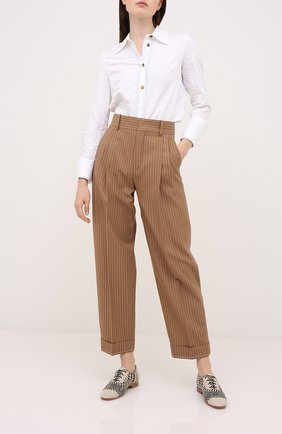 Женская кожаные оксфорды GIORGIO ARMANI бежевого цвета по цене 135000 руб., арт. X1C197/XM378 | Фото 2 Женская кожаные оксфорды GIORGIO ARMANI бежевого цвета, арт. X1C197/XM378 | Фото 2