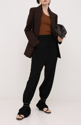 Женские брюки из вискозы и шерсти RICK OWENS черного цвета по цене 87950 руб., арт. RP20F2311/WE | Фото 2 Женские брюки из вискозы и шерсти RICK OWENS черного цвета, арт. RP20F2311/WE | Фото 2