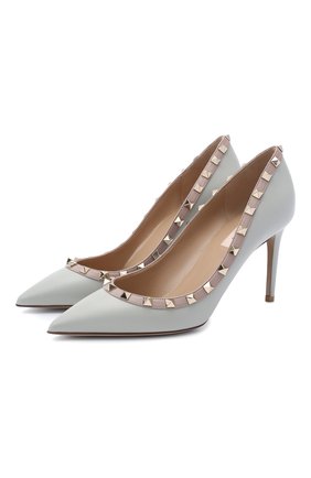 Женская кожаные туфли valentino garavani rockstud VALENTINO серого цвета по цене 52000 руб., арт. UW2S0A04/V0D | Фото 1 Женская кожаные туфли valentino garavani rockstud VALENTINO серого цвета, арт. UW2S0A04/V0D | Фото 1