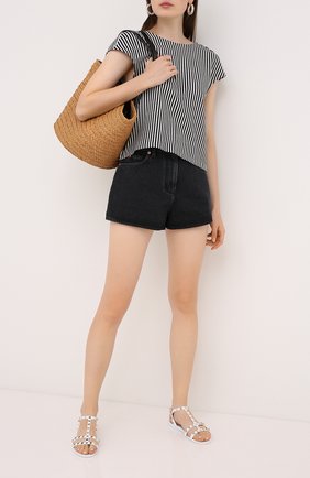 Женские сандалии valentino garavani summer rockstud VALENTINO белого цвета по цене 27950 руб., арт. UW2S0H38/PVS | Фото 2 Женские сандалии valentino garavani summer rockstud VALENTINO белого цвета, арт. UW2S0H38/PVS | Фото 2