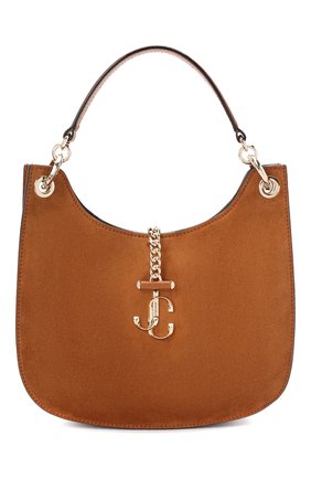 Женская замшевая сумка varenne JIMMY CHOO коричневого цвета по цене 84100 руб., арт. VARENNE H0B0/M/UUS | Фото 1 Женская замшевая сумка varenne JIMMY CHOO коричневого цвета, арт. VARENNE H0B0/M/UUS | Фото 1