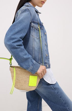 Женская сумка pochette loewe x paula's ibiza LOEWE желтого цвета по цене 45050 руб., арт. A689W10X03 | Фото 2 Женская сумка pochette loewe x paula's ibiza LOEWE желтого цвета, арт. A689W10X03 | Фото 2