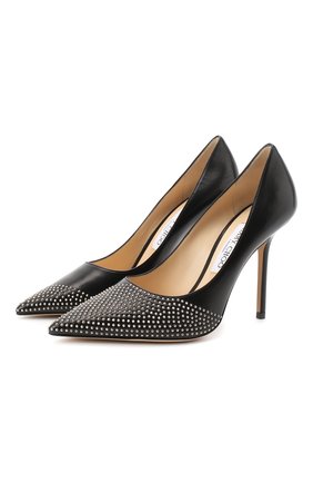 Женская кожаные туфли love 100 JIMMY CHOO черного цвета по цене 59300 руб., арт. L0VE 100/XNS | Фото 1 Женская кожаные туфли love 100 JIMMY CHOO черного цвета, арт. L0VE 100/XNS | Фото 1