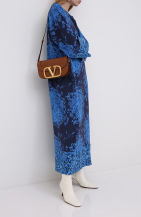 Женское шелковое платье VALENTINO голубого цвета по цене 247000 руб., арт. UB3VAT075T5 | Фото 2 Женское шелковое платье VALENTINO голубого цвета, арт. UB3VAT075T5 | Фото 2