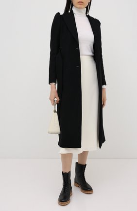 Женское шерстяное пальто REDVALENTINO черного цвета по цене 65450 руб., арт. UR3CAC10/560 | Фото 2 Женское шерстяное пальто REDVALENTINO черного цвета, арт. UR3CAC10/560 | Фото 2
