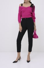 Женские брюки из вискозы REDVALENTINO черного цвета, арт. UR3RBC65/WBP | Фото 2 (Материал внешний: Шерсть, Вискоза; Длина (брюки, джинсы): Стандартные; Женское Кросс-КТ: Брюки-одежда; Силуэт Ж (брюки и джинсы): Прямые, Узкие)