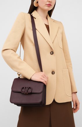 Женская сумка valentino garavani vsling VALENTINO бордового цвета по цене 184000 руб., арт. UW2B0F00/RQR | Фото 2 Женская сумка valentino garavani vsling VALENTINO бордового цвета, арт. UW2B0F00/RQR | Фото 2