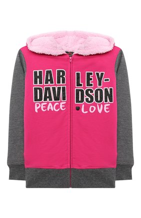 Детский хлопковая толстовка HARLEY-DAVIDSON розового цвета, арт. 6533735 | Фото 1 (Рукава: Длинные; Материал внешний: Хлопок; Ростовка одежда: 5 лет | 110 см, 6 лет | 116 см, 7 лет | 122 см)
