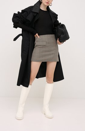 Женская шерстяная юбка VETEMENTS коричневого цвета по цене 67700 руб., арт. WAH21SK031 1206/BR0WN CHECK | Фото 2 Женская шерстяная юбка VETEMENTS коричневого цвета, арт. WAH21SK031 1206/BR0WN CHECK | Фото 2