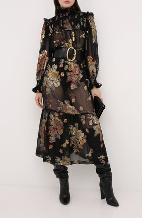 Женская шелковая юбка SAINT LAURENT черного цвета по цене 950500 руб., арт. 618658/Y7A11 | Фото 2 Женская шелковая юбка SAINT LAURENT черного цвета, арт. 618658/Y7A11 | Фото 2