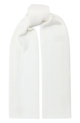 Детский шерстяной шарф CATYA белого цвета, арт. 024759 | Фото 1 (Материал: Шерсть, Текстиль; Региональные ограничения белый список (Axapta Mercury): RU)