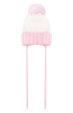 Детского шерстяная шапка CATYA розового цвета, арт. 024600/AJ | Фото 2 (Материал: Шерсть, Текстиль)
