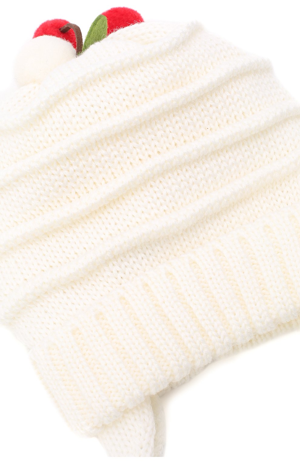 Детского шерстяная шапка CATYA белого цвета, арт. 024576/A | Фото 3 (Материал: Текстиль, Шерсть; Региональные ограничения белый список (Axapta Mercury): RU)
