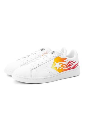 Мужские кожаные кеды pro leather gold standard CONVERSE белого цвета по цене 7990 руб., арт. 167935 | Фото 1 Мужские кожаные кеды pro leather gold standard CONVERSE белого цвета, арт. 167935 | Фото 1