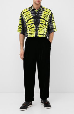Мужские кожаные сандалии GIORGIO ARMANI черного цвета по цене 59950 руб., арт. X2L116/XM367 | Фото 2 Мужские кожаные сандалии GIORGIO ARMANI черного цвета, арт. X2L116/XM367 | Фото 2