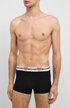 Мужские комплект из двух боксеров MOSCHINO черного цвета по цене 4995 руб., арт. A4751/8119 | Фото 2 Мужские комплект из двух боксеров MOSCHINO черного цвета, арт. A4751/8119 | Фото 2
