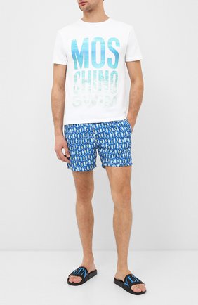 Мужская хлопковая футболка MOSCHINO белого цвета по цене 11950 руб., арт. A1911/2319 | Фото 2 Мужская хлопковая футболка MOSCHINO белого цвета, арт. A1911/2319 | Фото 2