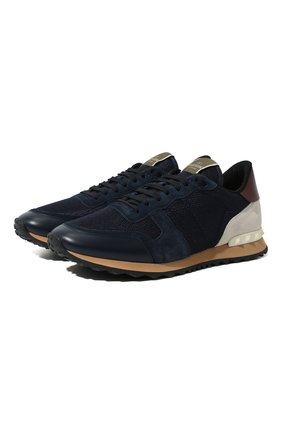 Мужские комбинированные кроссовки valentino garavani rockrunner VALENTINO темно-синего цвета по цене 39650 руб., арт. UY2S0723/TCV | Фото 1 Мужские комбинированные кроссовки valentino garavani rockrunner VALENTINO темно-синего цвета, арт. UY2S0723/TCV | Фото 1