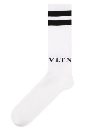 Мужские хлопковые носки VALENTINO черно-белого цвета по цене 4765 руб., арт. UV3KI00L52M | Фото 1 Мужские хлопковые носки VALENTINO черно-белого цвета, арт. UV3KI00L52M | Фото 1