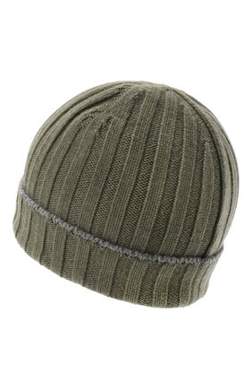 Мужская кашемировая шапка BRUNELLO CUCINELLI хаки цвета по цене 26800 руб., арт. M2240900 | Фото 2 Мужская кашемировая шапка BRUNELLO CUCINELLI хаки цвета, арт. M2240900 | Фото 2