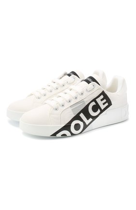 Женские текстильные кеды portofino DOLCE & GABBANA белого цвета по цене 39550 руб., арт. CK1544/AJ993 | Фото 1 Женские текстильные кеды portofino DOLCE & GABBANA белого цвета, арт. CK1544/AJ993 | Фото 1