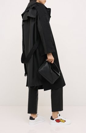 Женские кожаные кеды portofino DOLCE & GABBANA черно-белого цвета по цене 38100 руб., арт. CK1563/AW076 | Фото 2 Женские кожаные кеды portofino DOLCE & GABBANA черно-белого цвета, арт. CK1563/AW076 | Фото 2