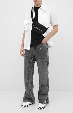 Мужская поясная сумка VETEMENTS черного цвета по цене 31400 руб., арт. UAH21BA258 1301/M | Фото 2 Мужская поясная сумка VETEMENTS черного цвета, арт. UAH21BA258 1301/M | Фото 2