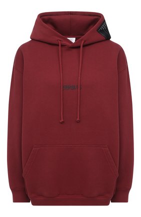 Женская хлопковое худи VETEMENTS бордового цвета по цене 52250 руб., арт. UAH21TR630 1601/W | Фото 1 Женская хлопковое худи VETEMENTS бордового цвета, арт. UAH21TR630 1601/W | Фото 1