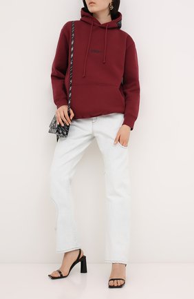 Женская хлопковое худи VETEMENTS бордового цвета по цене 52250 руб., арт. UAH21TR630 1601/W | Фото 2 Женская хлопковое худи VETEMENTS бордового цвета, арт. UAH21TR630 1601/W | Фото 2