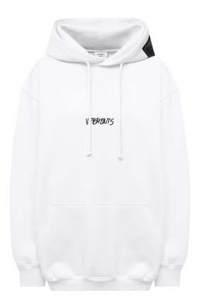 Женский хлопковое худи VETEMENTS белого цвета по цене 54650 руб., арт. UAH21TR630 1601/W | Фото 1 Женский хлопковое худи VETEMENTS белого цвета, арт. UAH21TR630 1601/W | Фото 1