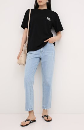 Женская хлопковая футболка VETEMENTS черного цвета по цене 24600 руб., арт. UAH21TR573 1600/W | Фото 2 Женская хлопковая футболка VETEMENTS черного цвета, арт. UAH21TR573 1600/W | Фото 2