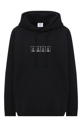 Женская хлопковое худи VETEMENTS черного цвета по цене 61750 руб., арт. UAH21TR534 1605/W | Фото 1 Женская хлопковое худи VETEMENTS черного цвета, арт. UAH21TR534 1605/W | Фото 1