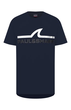 Мужская хлопковая футболка PAUL&SHARK темно-синего цвета по цене 15000 руб., арт. A20P1677 | Фото 1 Мужская хлопковая футболка PAUL&SHARK темно-синего цвета, арт. A20P1677 | Фото 1
