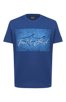 Мужская хлопковая футболка PAUL&SHARK синего цвета по цене 13400 руб., арт. A20P1694 | Фото 1 Мужская хлопковая футболка PAUL&SHARK синего цвета, арт. A20P1694 | Фото 1