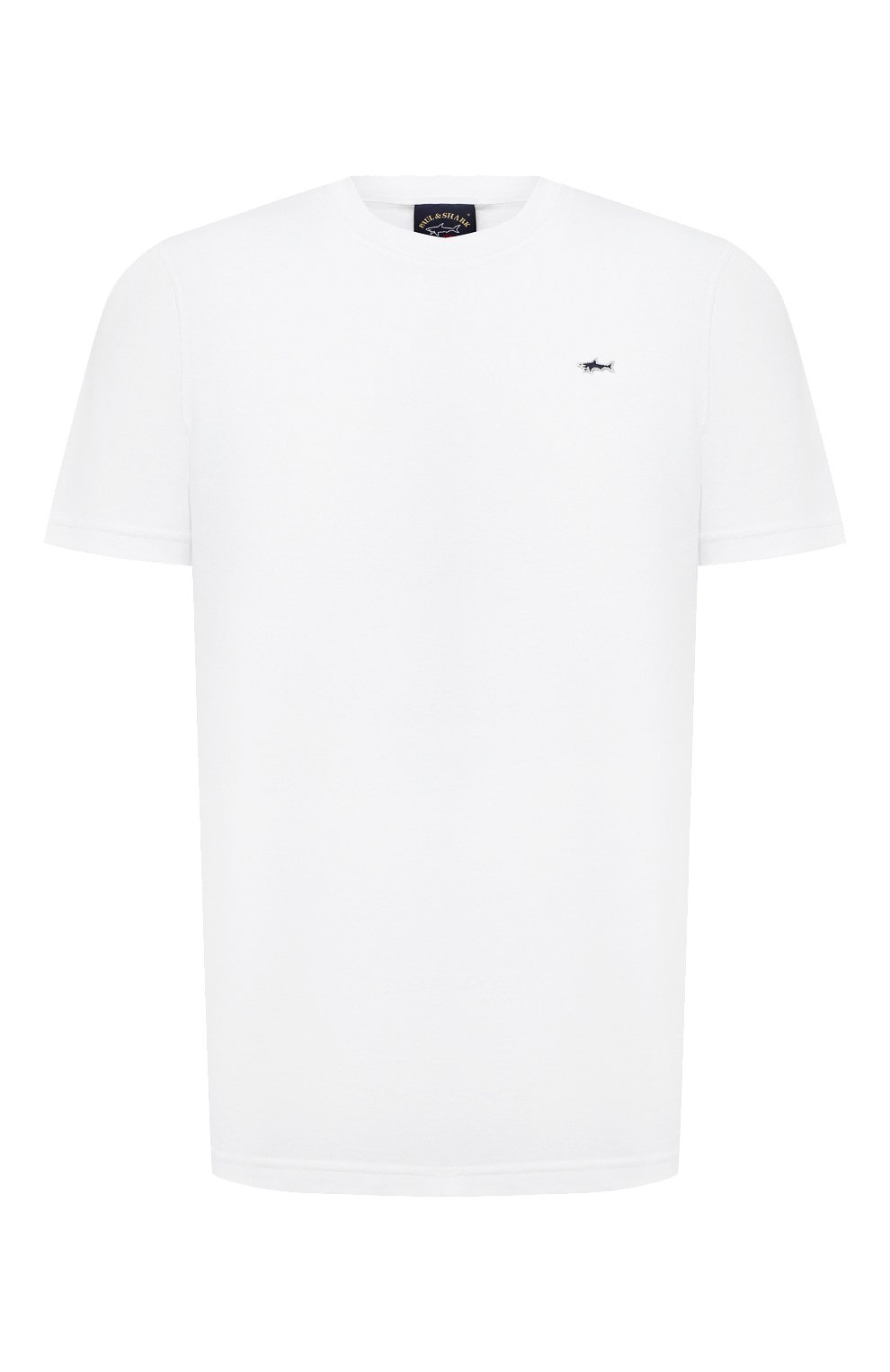 Мужская хлопковая футболка PAUL&SHARK белого цвета, арт. C0P1092/C00 | Фото 1 (Принт: Без принта; Рукава: Короткие; Длина (для топов): Стандартные; Мужское Кросс-КТ: Футболка-одежда; Материал внешний: Хлопок; Стили: Кэжуэл)