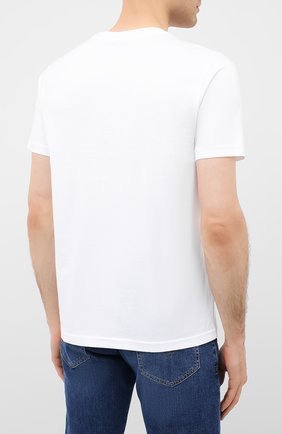 Мужская хлопковая футболка PAUL&SHARK белого цвета, арт. C0P1092/C00 | Фото 4 (Принт: Без принта; Рукава: Короткие; Длина (для топов): Стандартные; Мужское Кросс-КТ: Футболка-одежда; Материал внешний: Хлопок; Стили: Кэжуэл)