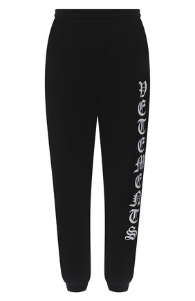 Мужской хлопковые джоггеры VETEMENTS черного цвета по цене 52900 руб., арт. MAH21TR644 1601 | Фото 1 Мужской хлопковые джоггеры VETEMENTS черного цвета, арт. MAH21TR644 1601 | Фото 1