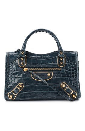 Женская сумка metallic edge BALENCIAGA синего цвета по цене 132000 руб., арт. 390160/1R06G | Фото 1 Женская сумка metallic edge BALENCIAGA синего цвета, арт. 390160/1R06G | Фото 1