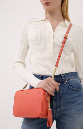 Женская сумка ginny MICHAEL MICHAEL KORS кораллового цвета по цене 18650 руб., арт. 32F7GGNM8L | Фото 2 Женская сумка ginny MICHAEL MICHAEL KORS кораллового цвета, арт. 32F7GGNM8L | Фото 2