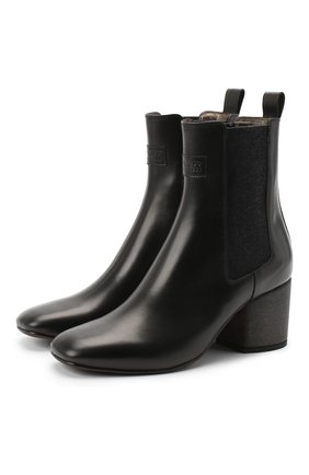 Женские кожаные ботильоны BRUNELLO CUCINELLI черного цвета по цене 114000 руб., арт. MZPRC1857P | Фото 1 Женские кожаные ботильоны BRUNELLO CUCINELLI черного цвета, арт. MZPRC1857P | Фото 1