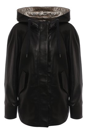 Женская кожаная куртка BRUNELLO CUCINELLI черного цвета по цене 569500 руб., арт. MPNVS8818P | Фото 1 Женская кожаная куртка BRUNELLO CUCINELLI черного цвета, арт. MPNVS8818P | Фото 1