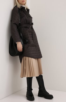 Женское пуховое пальто BRUNELLO CUCINELLI коричневого цвета по цене 321500 руб., арт. MR4059535P | Фото 2 Женское пуховое пальто BRUNELLO CUCINELLI коричневого цвета, арт. MR4059535P | Фото 2