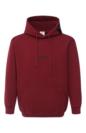 Мужской хлопковое худи VETEMENTS бордового цвета по цене 52250 руб., арт. UAH21TR630 1601/M | Фото 1 Мужской хлопковое худи VETEMENTS бордового цвета, арт. UAH21TR630 1601/M | Фото 1