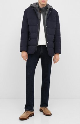 Мужская пуховая куртка BRUNELLO CUCINELLI темно-синего цвета по цене 323500 руб., арт. MM4593830G | Фото 2 Мужская пуховая куртка BRUNELLO CUCINELLI темно-синего цвета, арт. MM4593830G | Фото 2