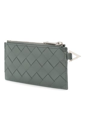 Мужской кожаный футляр для кредитных карт BOTTEGA VENETA голубого цвета по цене 31300 руб., арт. 619200/VCPQ3 | Фото 2 Мужской кожаный футляр для кредитных карт BOTTEGA VENETA голубого цвета, арт. 619200/VCPQ3 | Фото 2