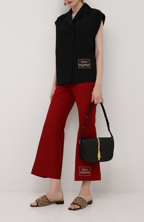 Женский жилет из хлопка и вискозы GUCCI черного цвета по цене 129000 руб., арт. 611943/ZADUU | Фото 2 Женский жилет из хлопка и вискозы GUCCI черного цвета, арт. 611943/ZADUU | Фото 2